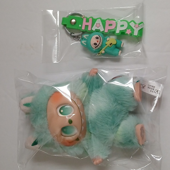 POP MART Biginto Energy The Monster LABUBU Stuffed Plush Toy and Keychain Set 6" - Picture 1 of 7
